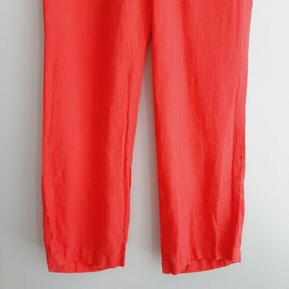 ELLEN TRACY 100% Linen Pull-on Elastic Waist Light Pants Pink Sz 6 - Picture 4 of 12
